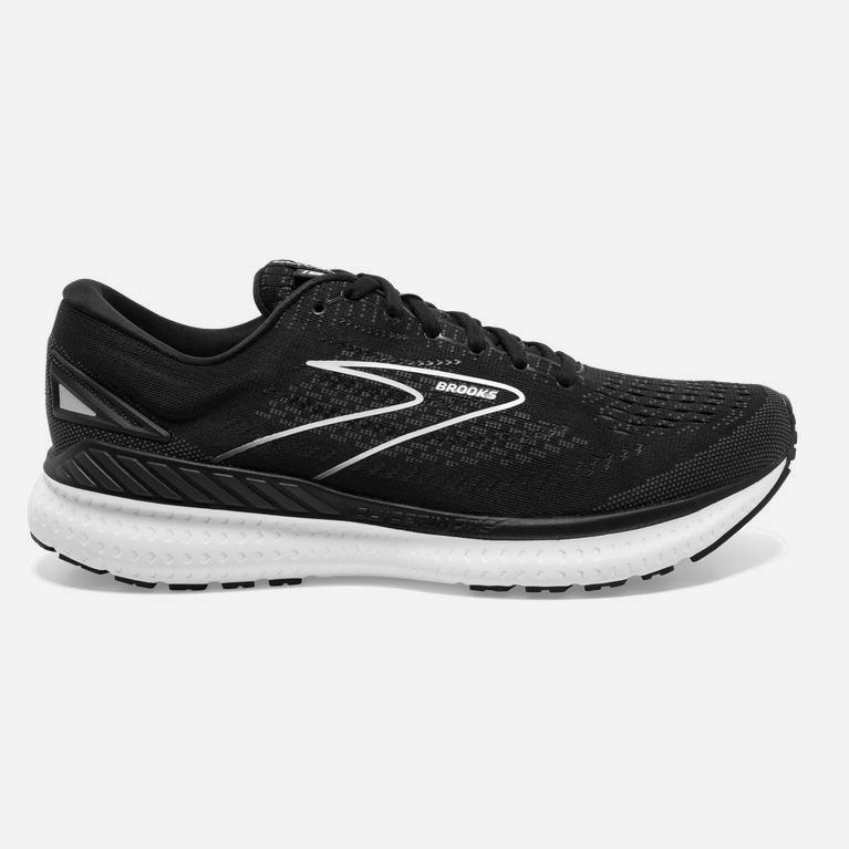 Brooks Glycerin Gts 19 Israel - Men's Max Cushion Road Running Shoes - Black/White (21083-QLZC)